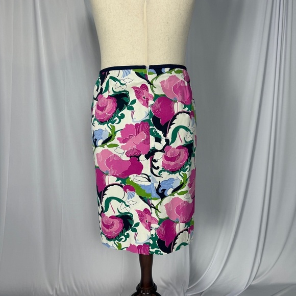 Talbots Pink and Green Floral Pencil Skirt Plus Size 22W - Picture 3 of 7